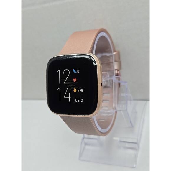 Fitbit Versa 2 Smartwatch Pink 40mm Alexa WR50M Always On Display No Charger - Picture 2 of 10
